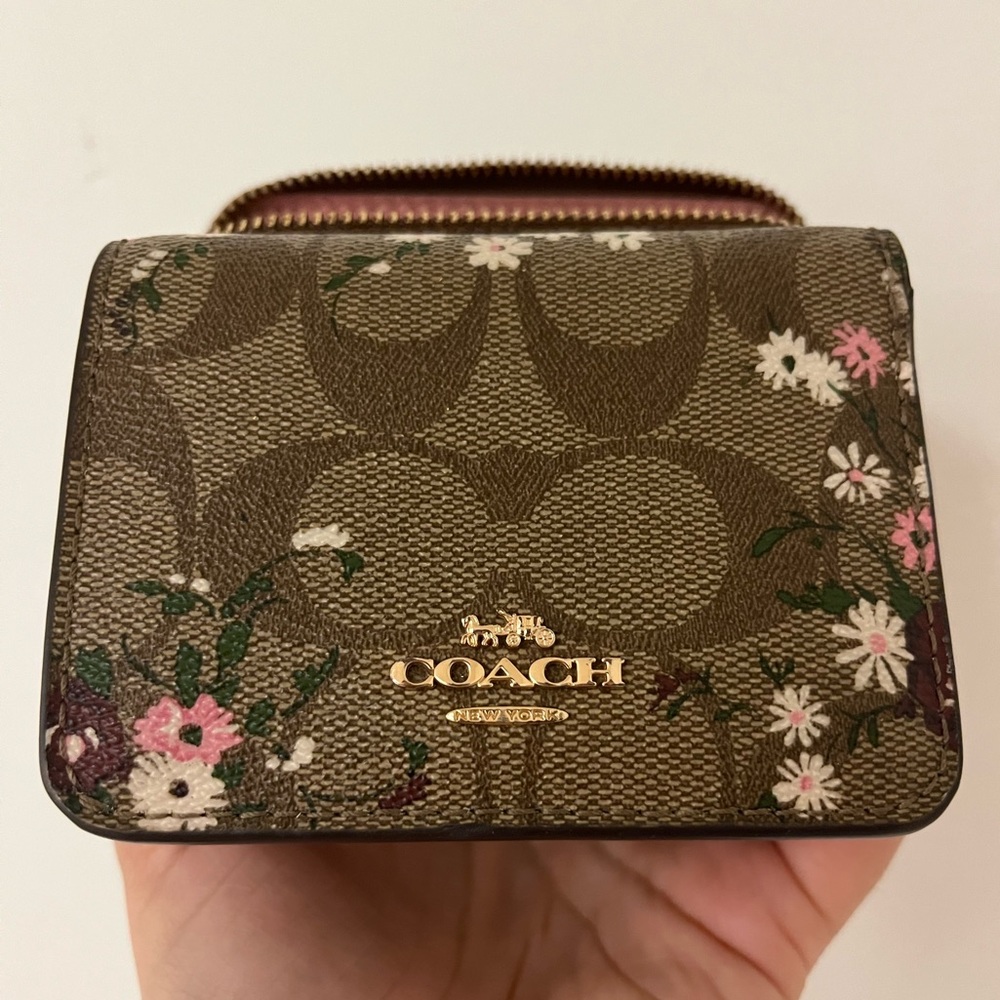 Coach Tan Floral Women's Wallet